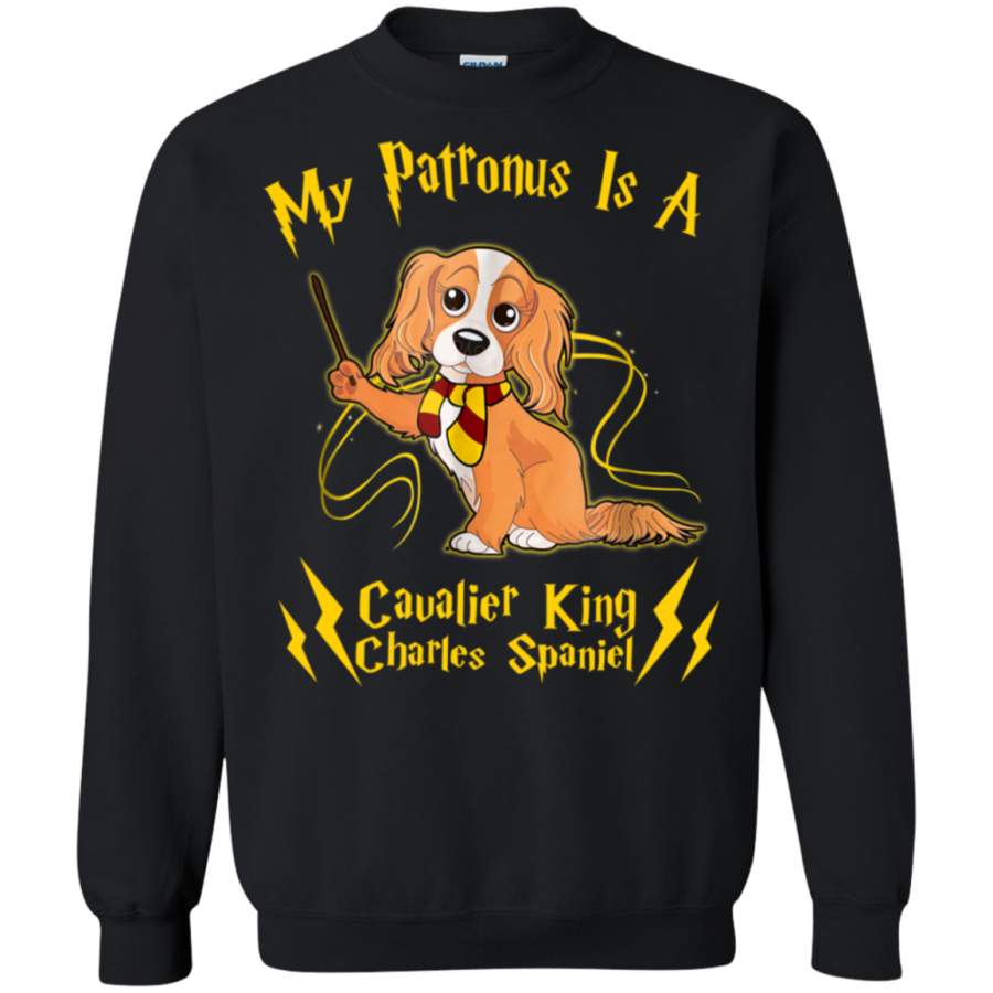 AGR My patronus is a Cavalier King Charles Spaniel Shirt G180 Gildan Crewneck Pullover Sweatshirt  8 oz.