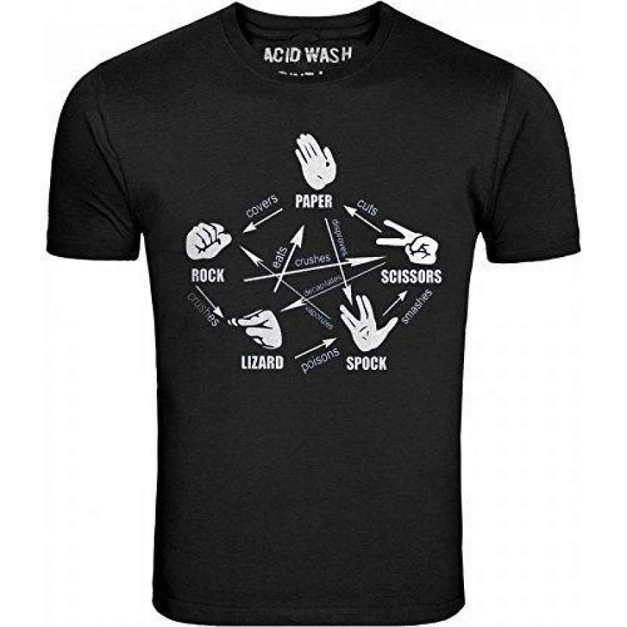 Rock Paper Scissors Lizard Spock Sheldon Cooper The Big Bang Theory Short Sleeve T-Shirt