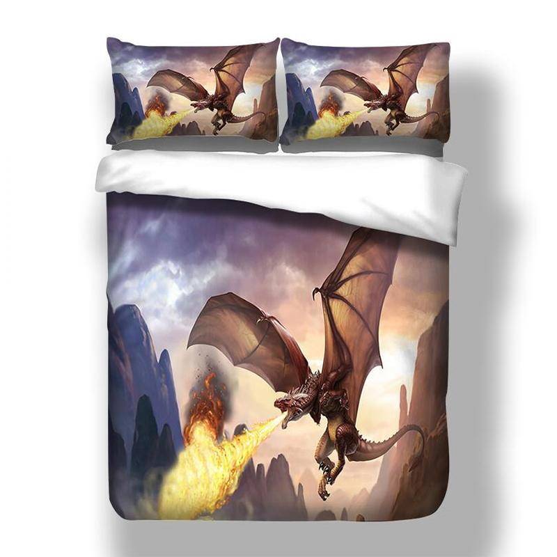 3D Film with Batman Monster out Fire Bedding Set for Child Bedroom Decor Duvet Cover Pillowcases Super King size