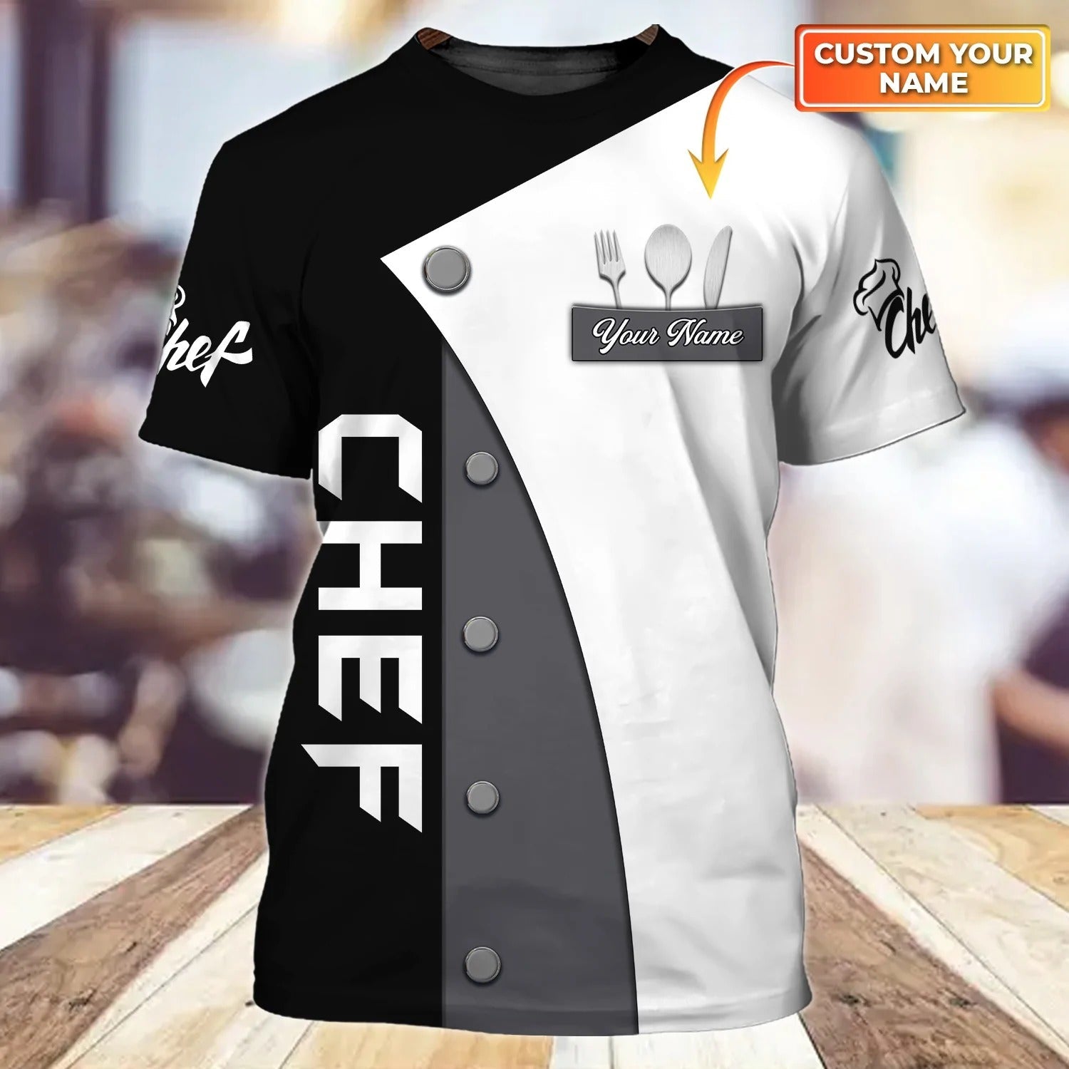 Custom Black And White Chef Shirt, Men Chef Shirt, Master Chef Shirt For Her