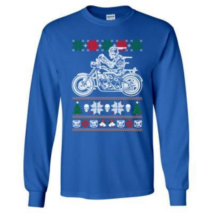 AGR Biker Ugly Christmas Sweater – Long Sleeve T-Shirt