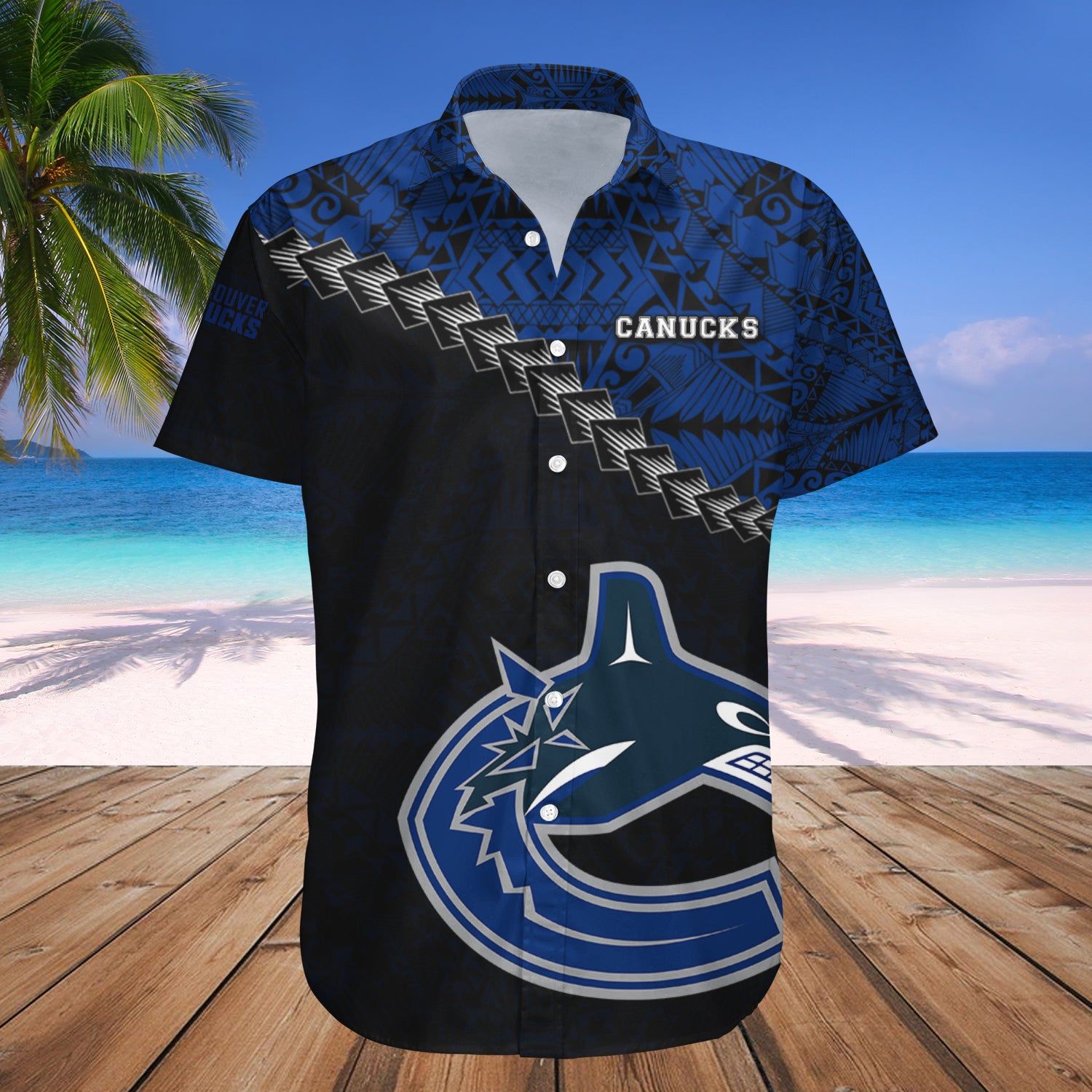 Vancouver Canucks Hawaii Shirt Grunge Polynesian Tattoo – Nhl