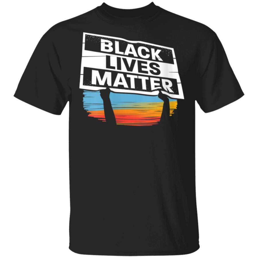 Womens Black Lives Matter Peaceful Protest VNeck TShirt