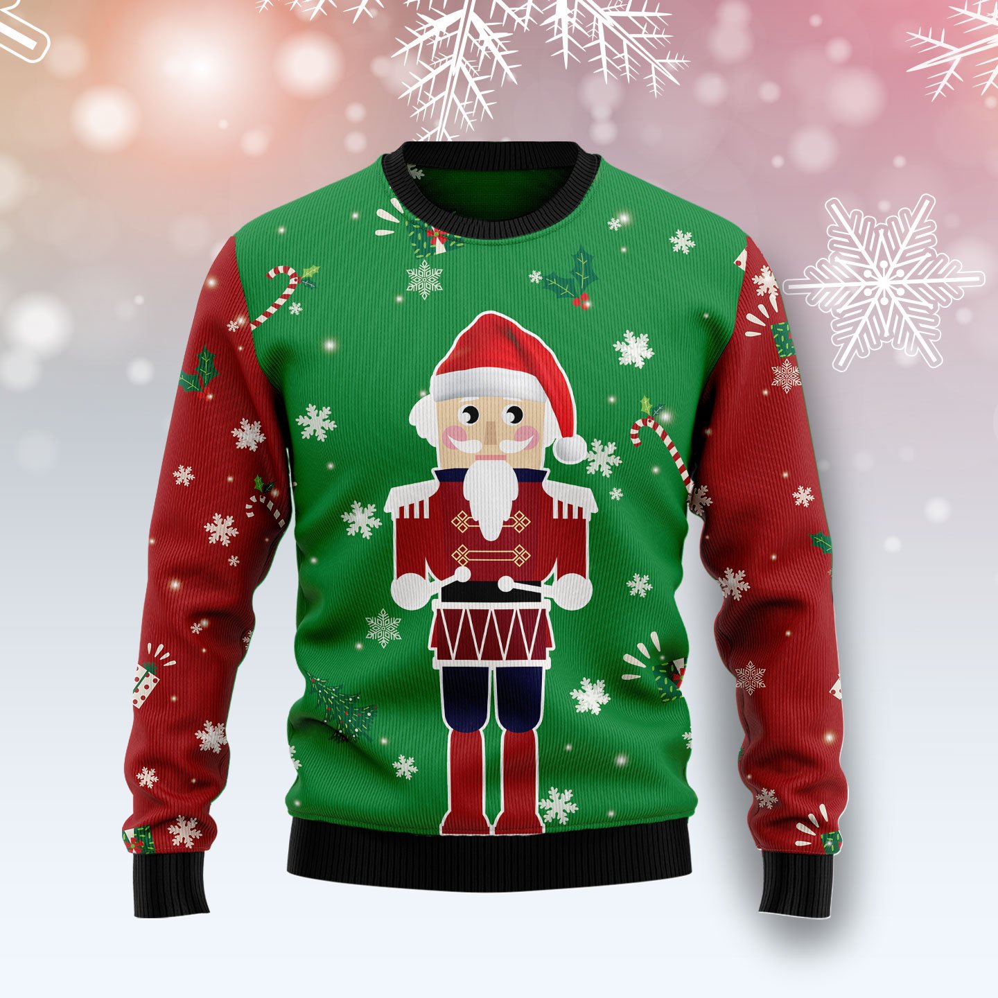 Amazing Nutcracker HZ120814 unisex womens & mens, couples matching, friends, funny family ugly christmas holiday sweater gifts (plus size available)