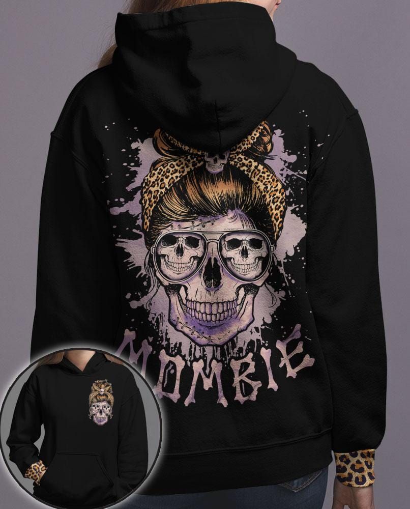 Skull Mombie Leopard Halloween Hoodie Or Cross Tank Top Or Legging #Kv