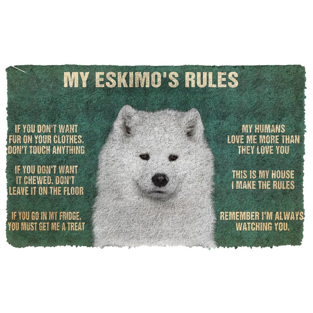 Gearhumans  Gearhuman 3D American Eskimo’s Rules Doormat