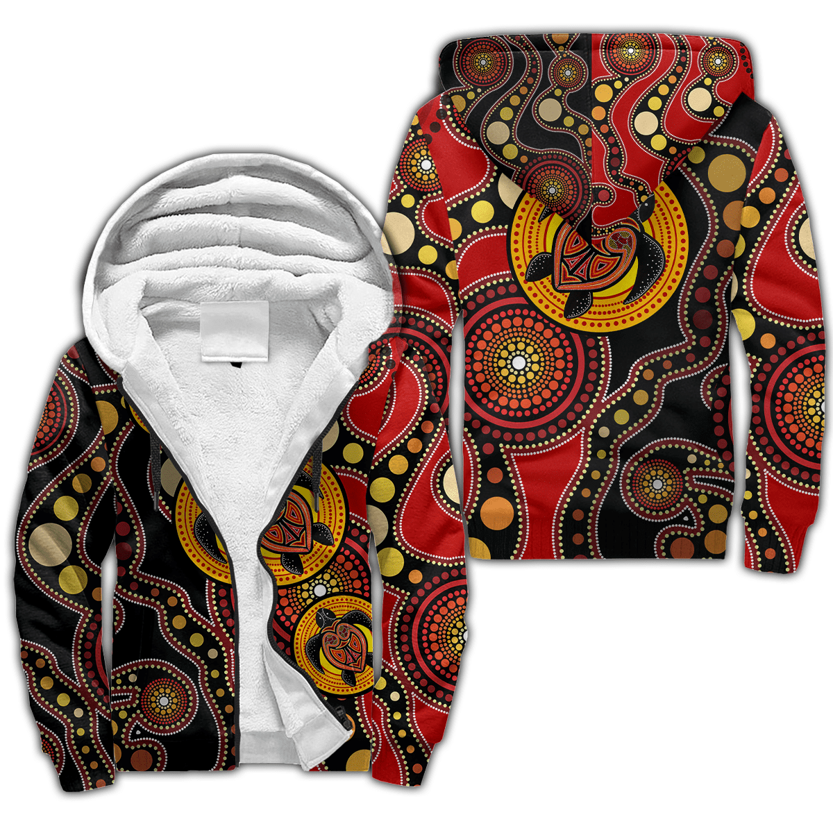 Aboriginal Australia In My Heart Fleece Zipup Hoodie For Men And Women