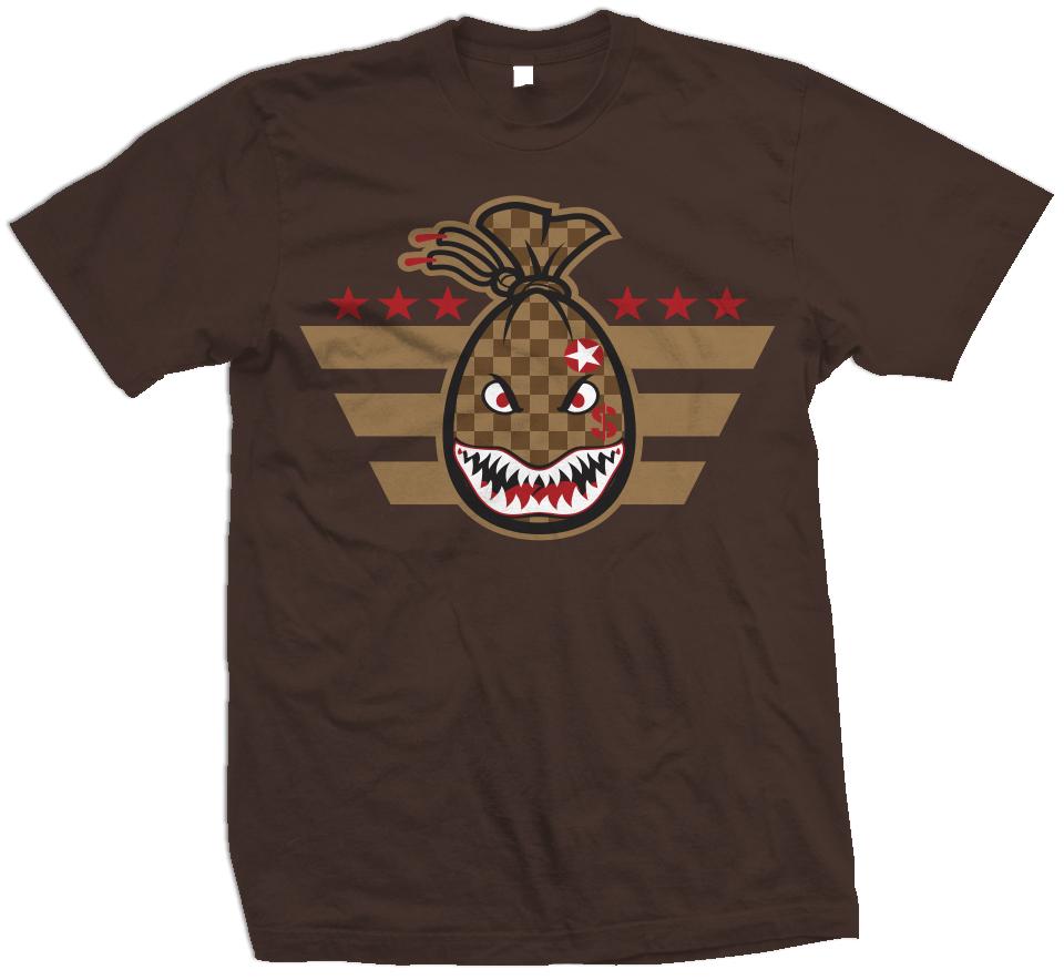 Checkers Shark Mouth Money Bag – Brown T-Shirt