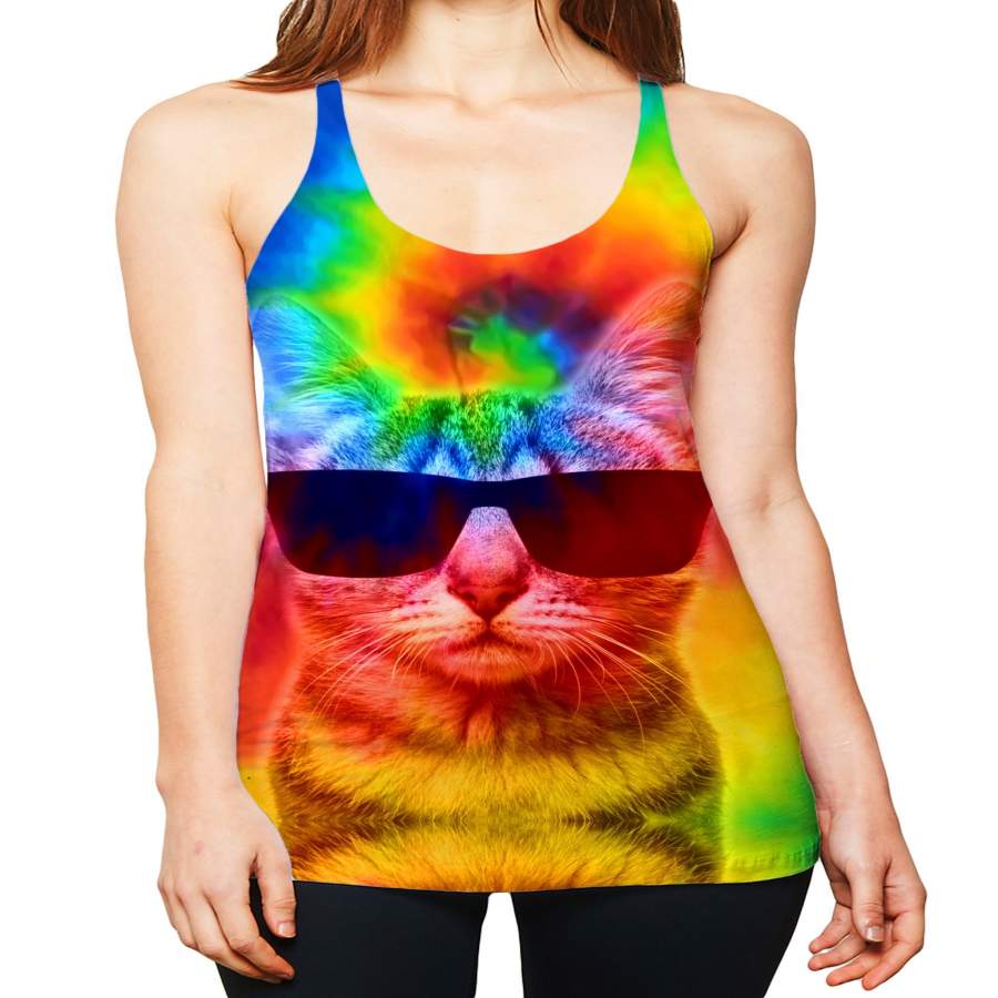 Kitten Tie-Dye Women’s Tank