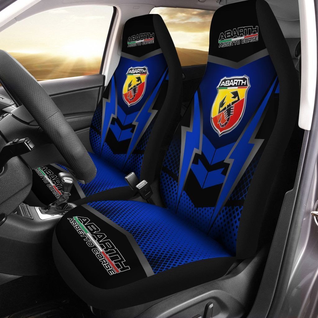 Abarth Car Seat Cover (Set Of 2) Ver 1 (Blue)