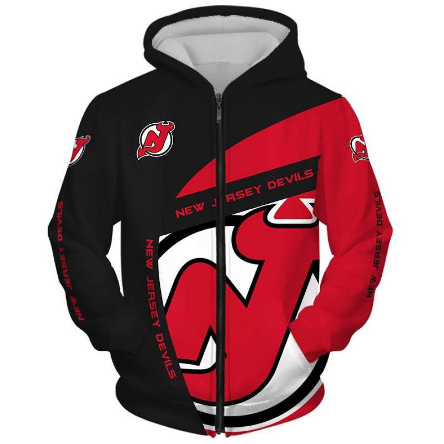 Lastest New Jersey Devils Hoodie 3D With Hooded Long Sleeve