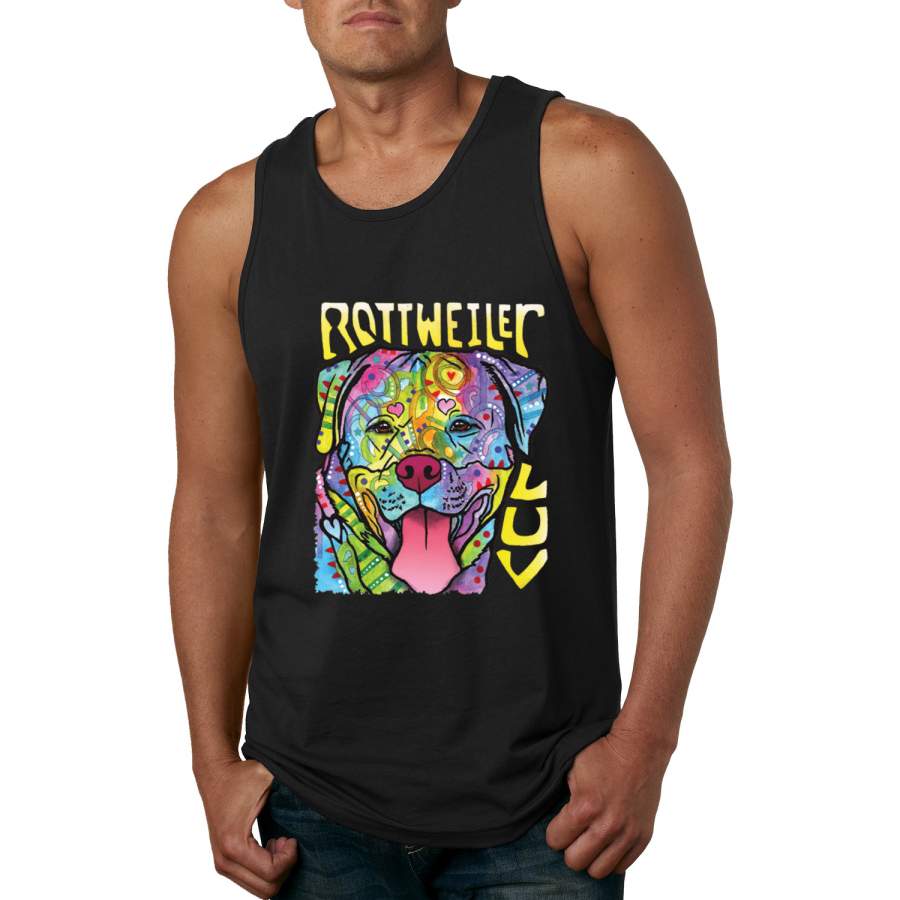 Dean Russo Rottweiler Love Animal Lover Graphic Tank Top