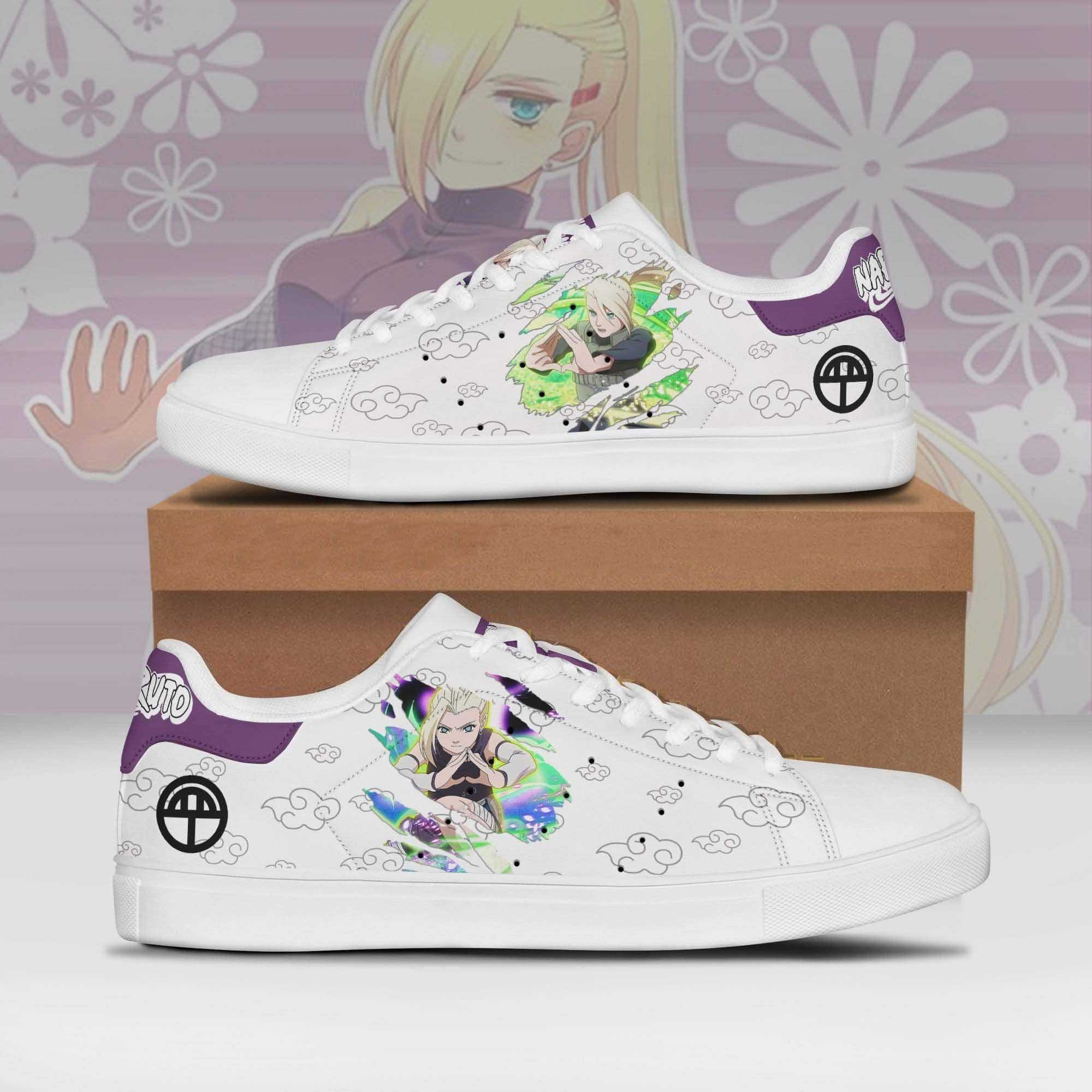 Ino Yamanaka Naruto Anime Christmas Gift For Fan Low Top Leather Skate Shoes Sneakers For Man And Women