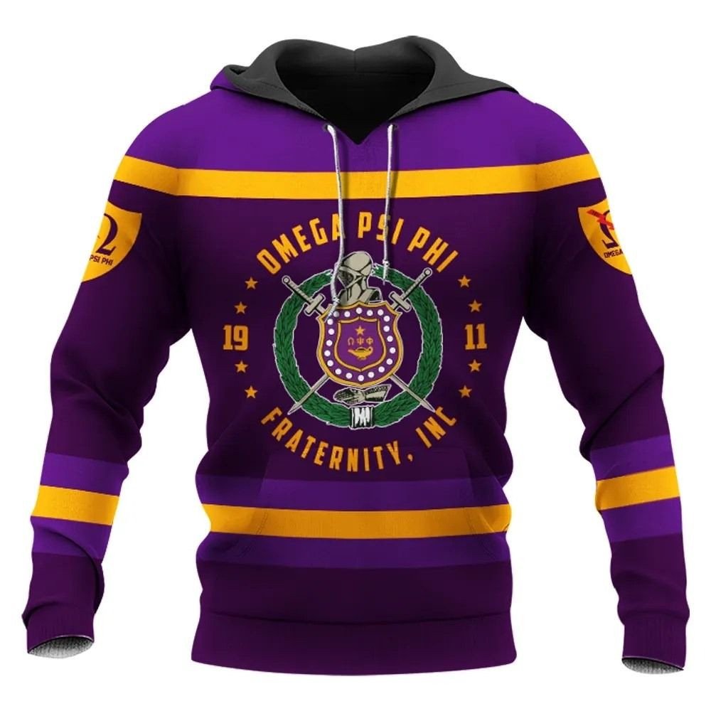 Fraternity Hoodie – Omega Psi Phi Crest Ver2 Hoodie