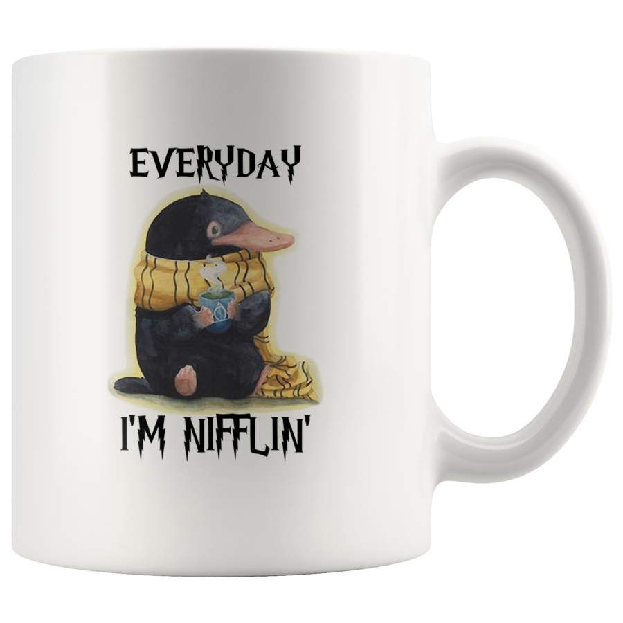 Penguin Everyday I’m Nifflin White Coffee Mug