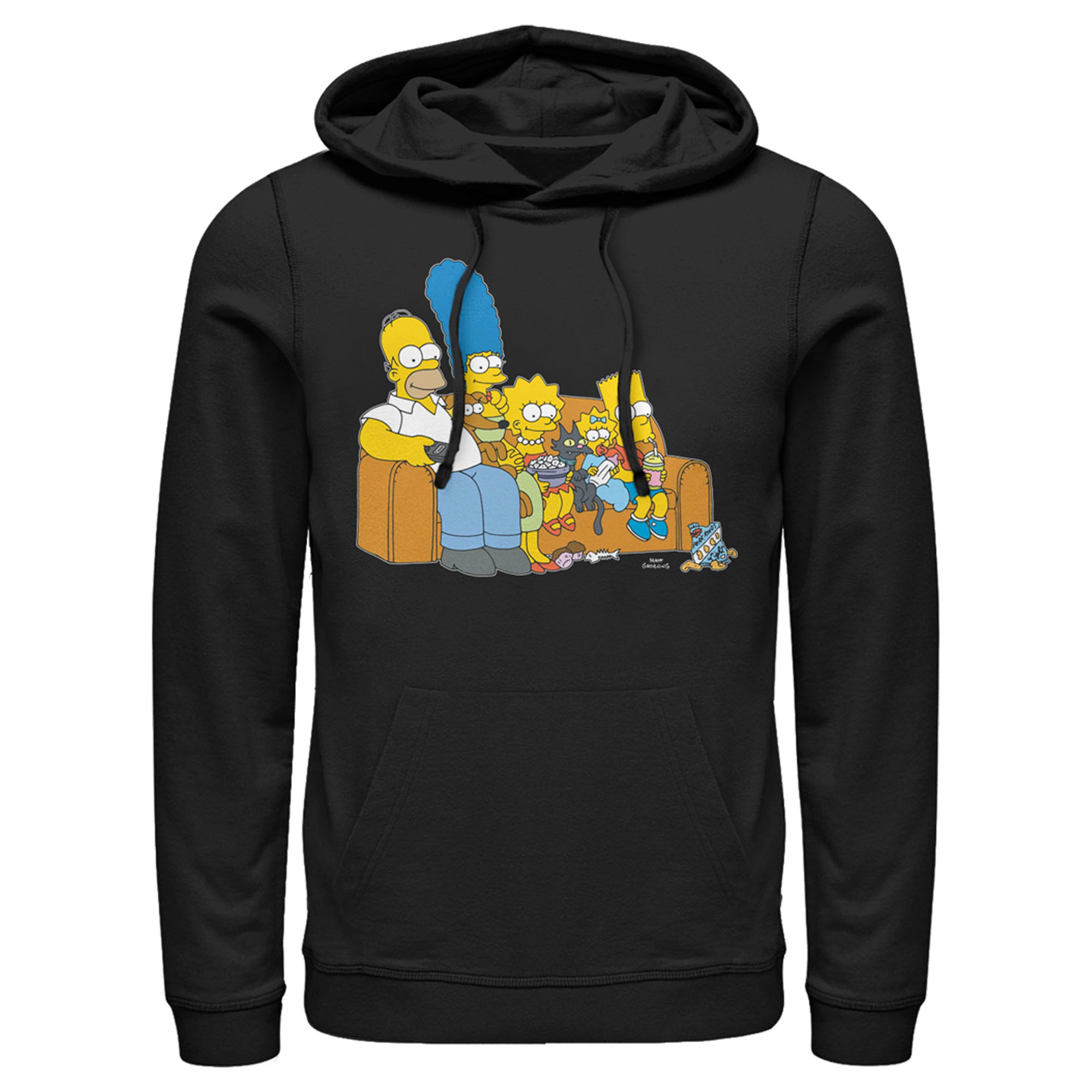 The Simpsons Men’S Classic Family Couch  Pull Over Hoodie