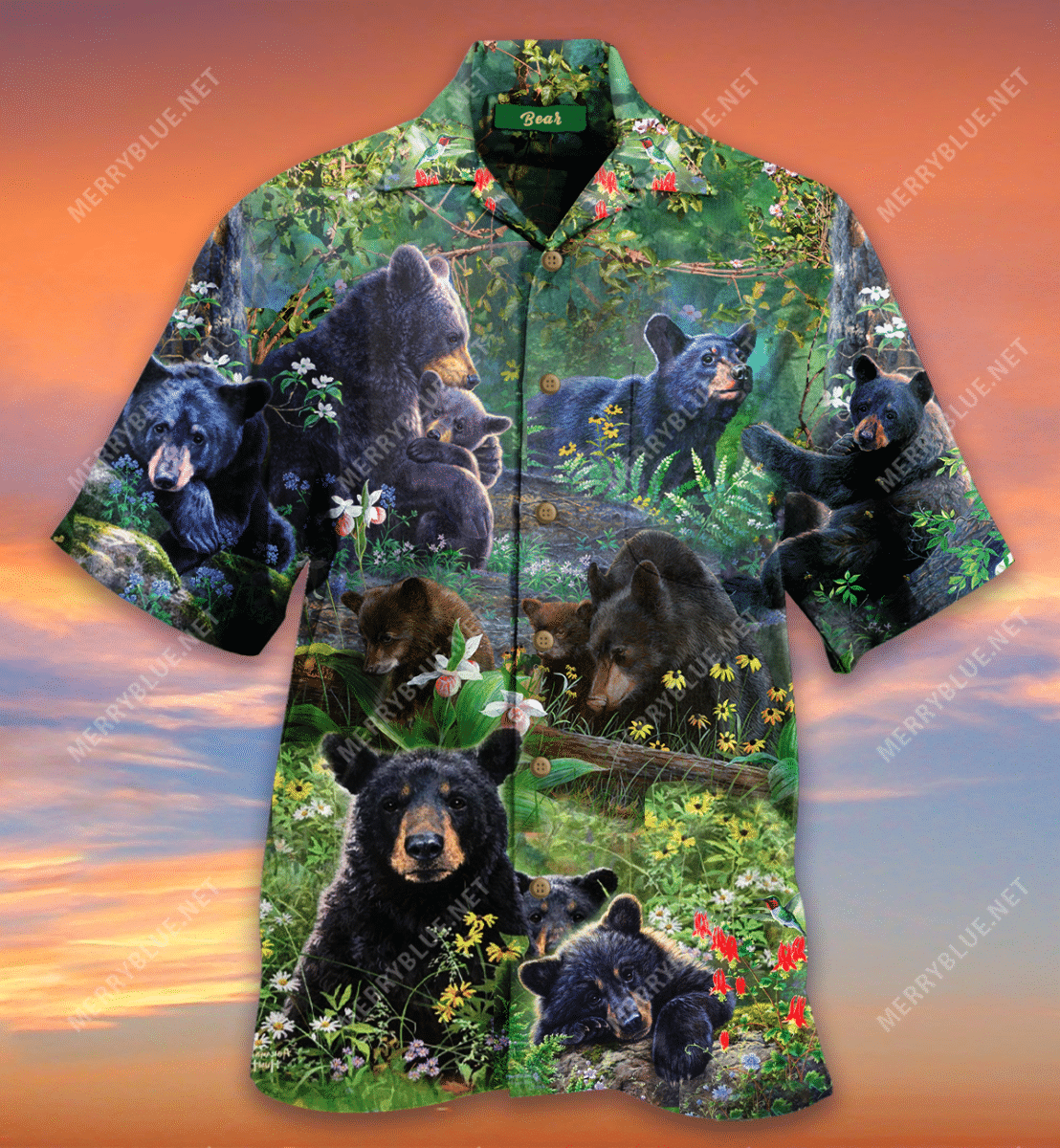 Check Out This Awesome Black Bear In Spring Hawaii Shirt Ha37738