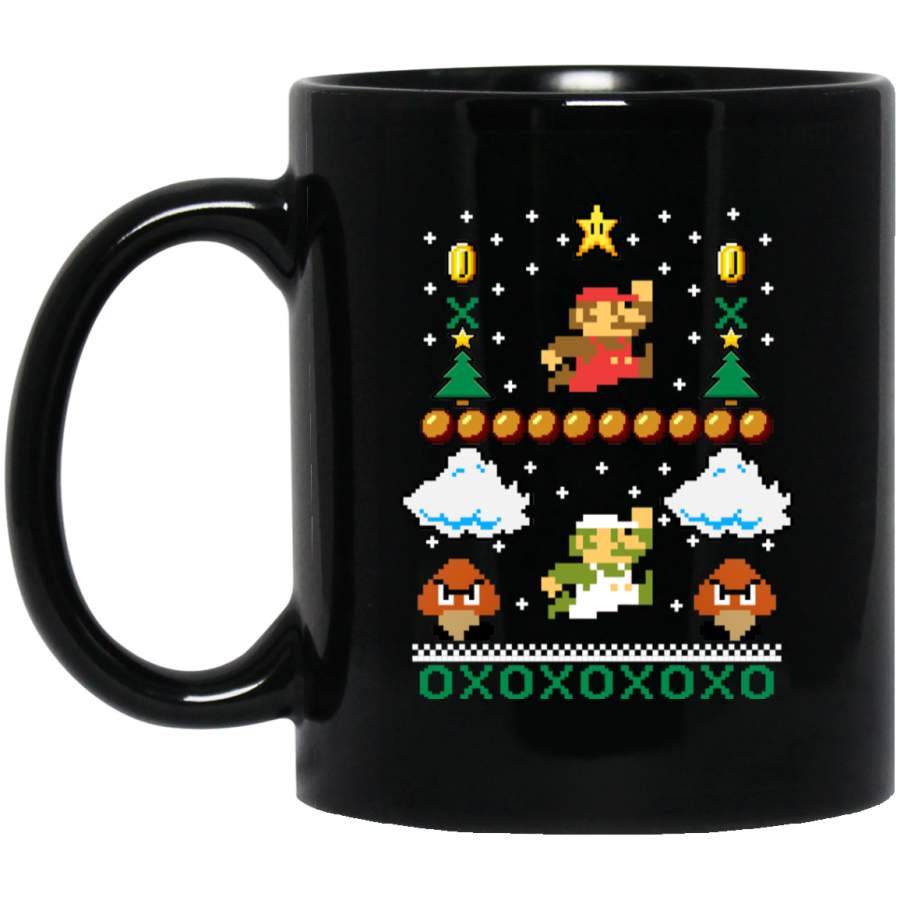 Super Mario Mario Goomba Ugly Christmas Mug