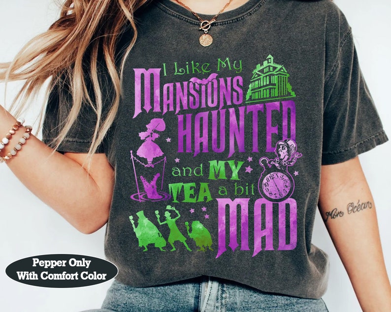 Disney Hitchhiking Ghosts Madame Leota Hatbox Ghost Shirt, Haunted