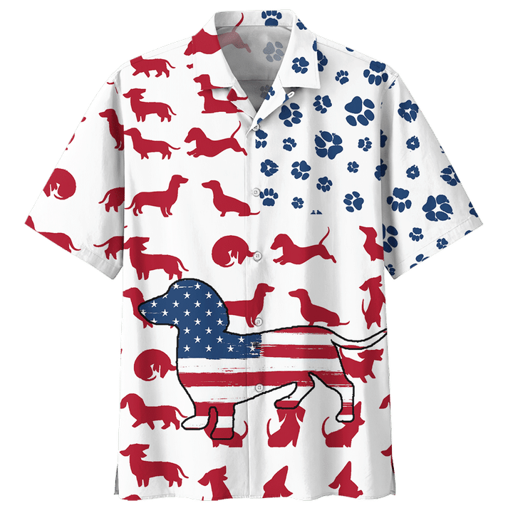 American Dachshund Lovers Unisex Hawaiian Shirts, Summer Shirts, Beach Shirts