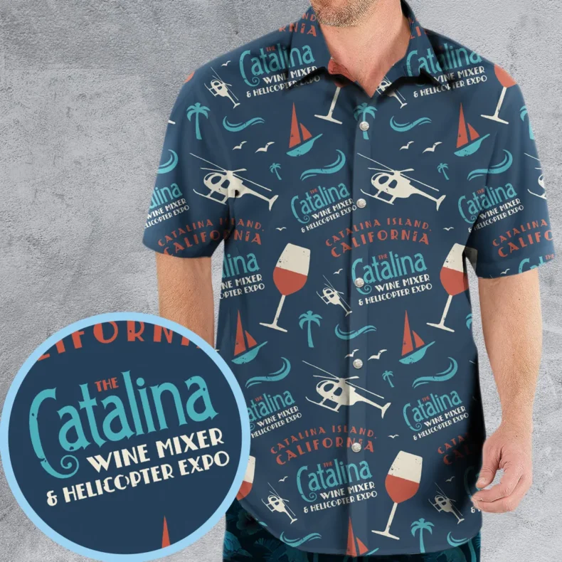 Catalina Wine Mixer Pattern Hawaiian Shirt