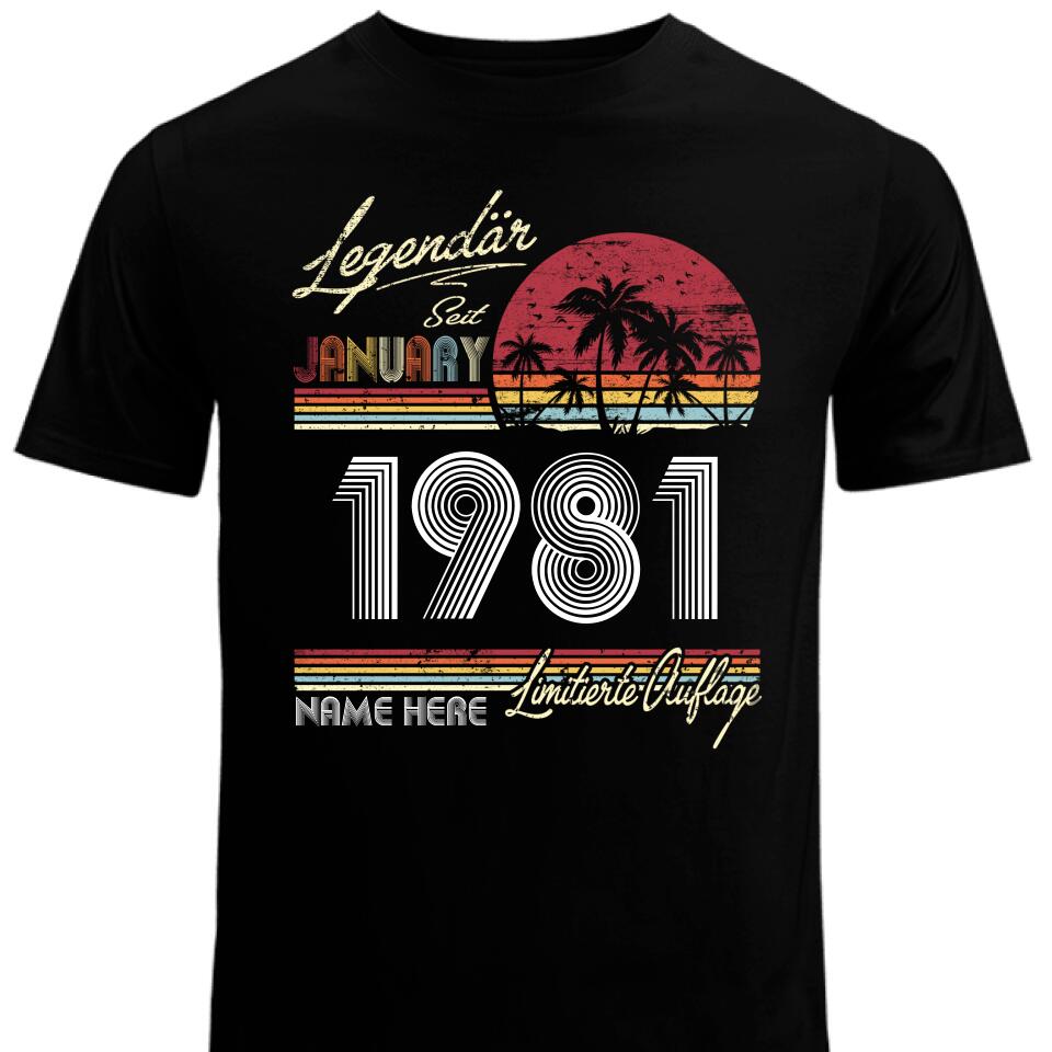 Personalized Legend Limited Vintage Retro Sunset T Shirt, Custom Birthday Gifts – Trending Personalized