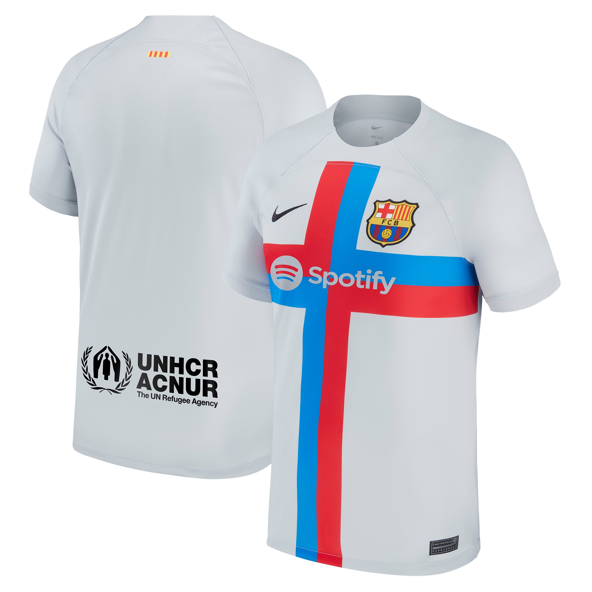 Barcelona 2022/23 Third Breathe Stadium Replica Blank Jersey – Gray