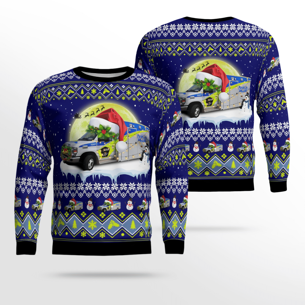 York Region Ems Christmas Ugly Sweater, All Over Print Sweatshirt