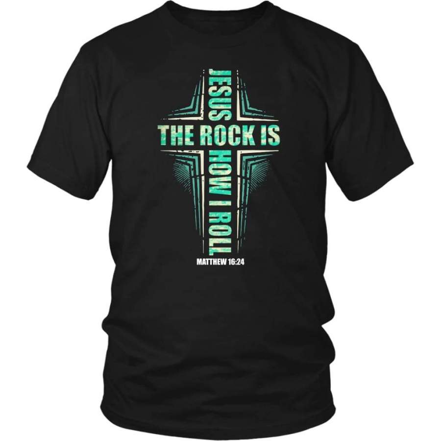 Jesus the rock is how I roll christian t-shirt | Jesus shirts