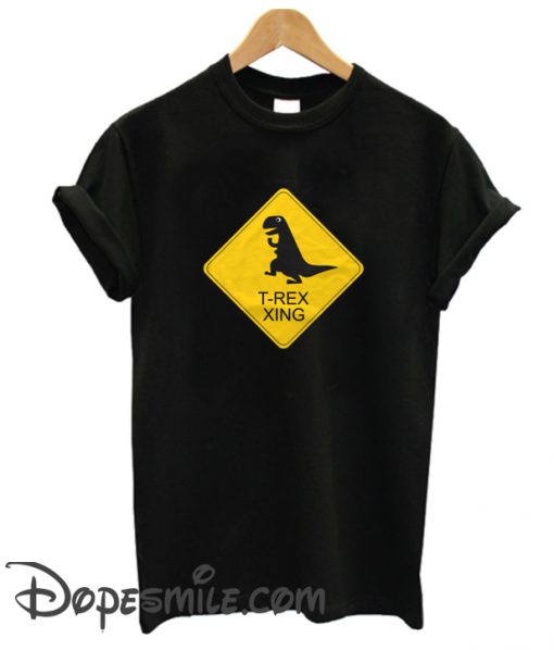 T-Rex crossing cool T Shirt