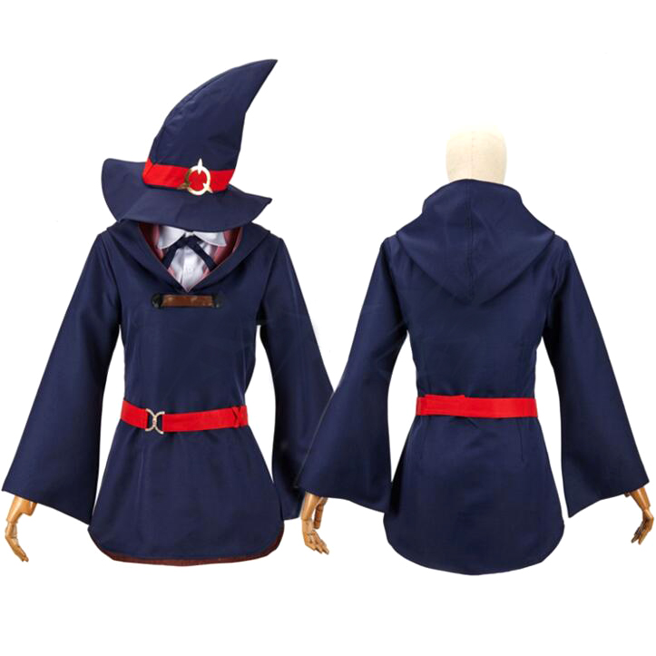 Anime Little Witch Academia Akko Kagari Shirt Dress Uniform Outfit Halloween Cosplay Costumes alx