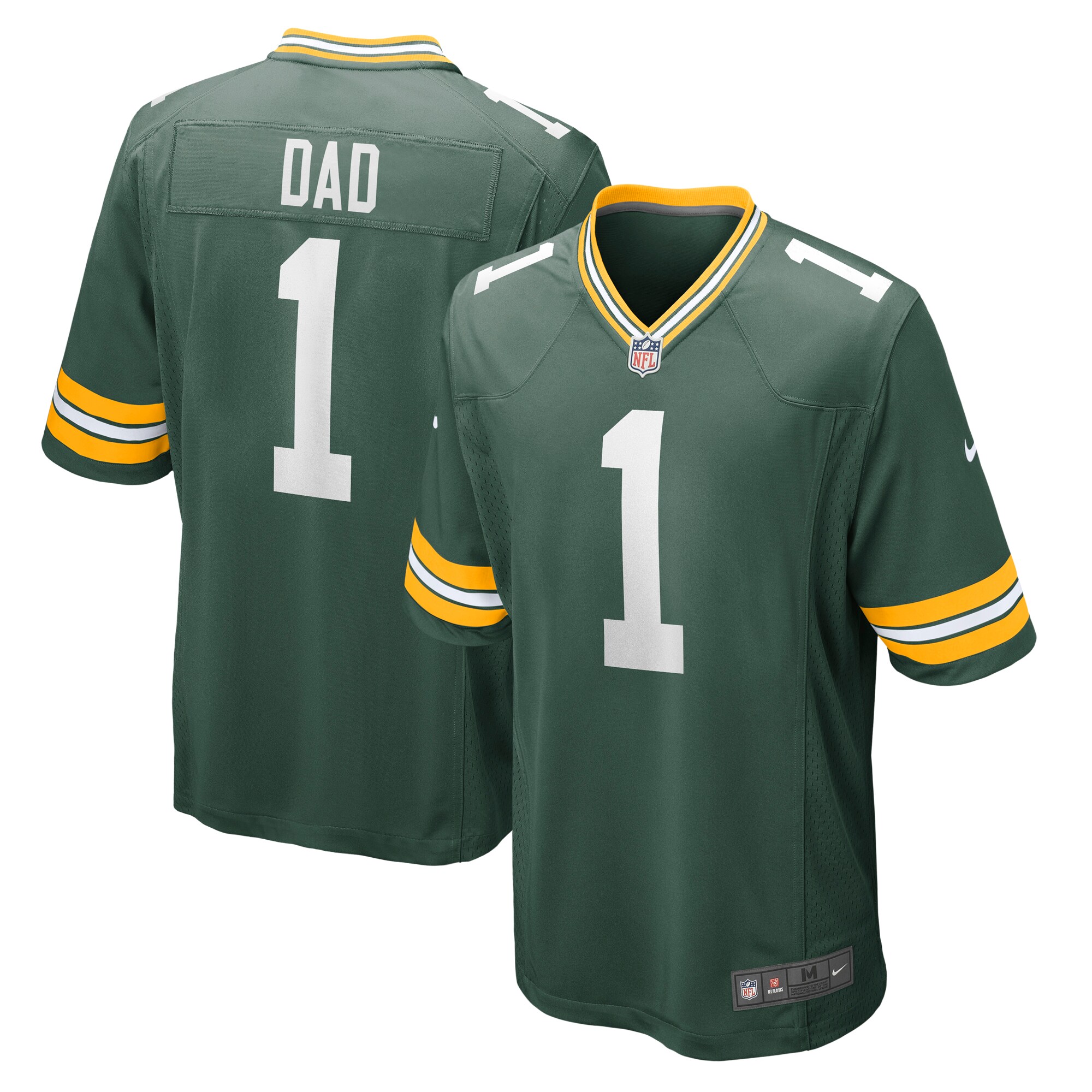 Number 1 Dad Green Bay Packers Game Jersey – Green