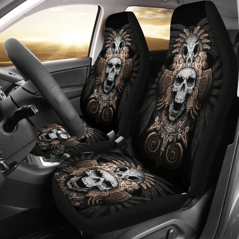 Skull 9 Car Seat Covers - TattoosCafe