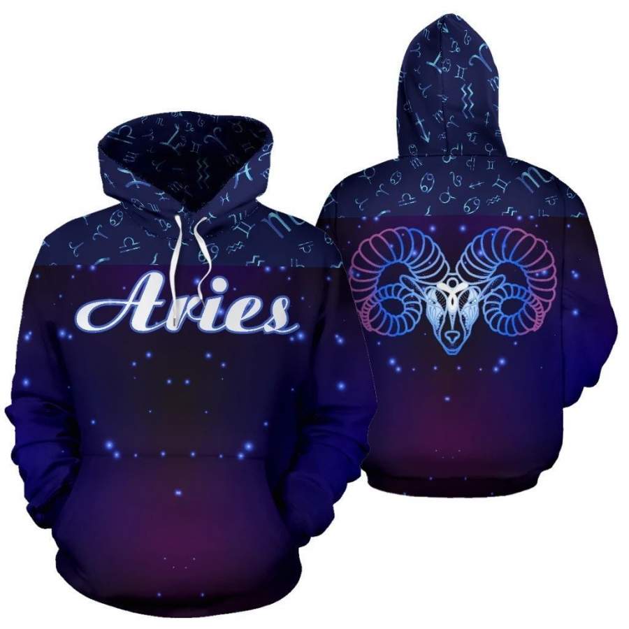 Aries Zodiac All Over Hoodie  NTH140842