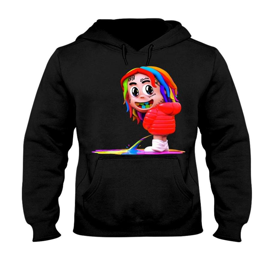 6ix9ine American Rapper GOOBA Daniel Hernandez Tekashi69 Hip Hop rapero 69  (Black FU) Hoodie