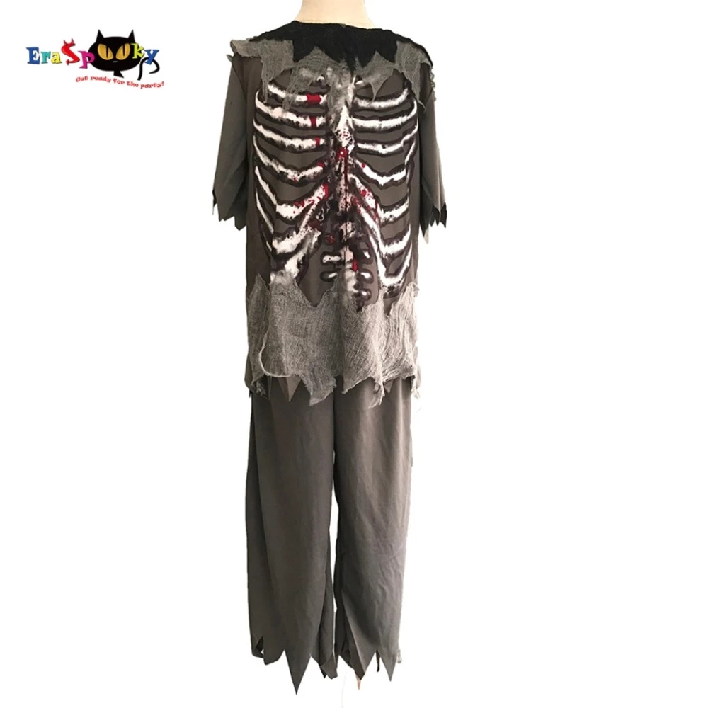 Boys Zombie Costume Kids Ghost Halloween Costumes Child Scary Bloody Skeleton Party Cosplay Fancy Dress Outfits Clothing alx