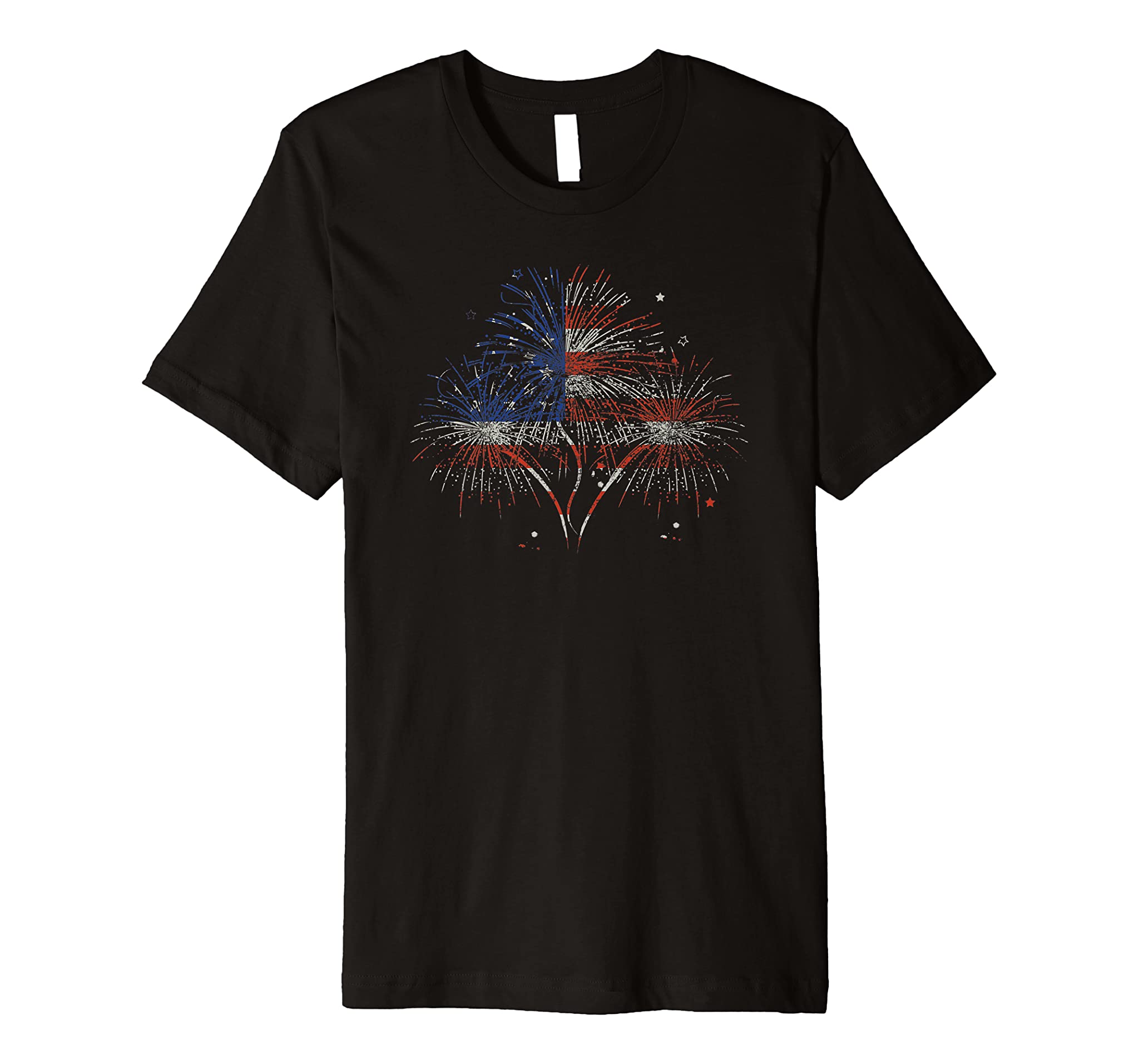 USA Flag Fireworks 4th of July Independence Day American Premium T-Shirt