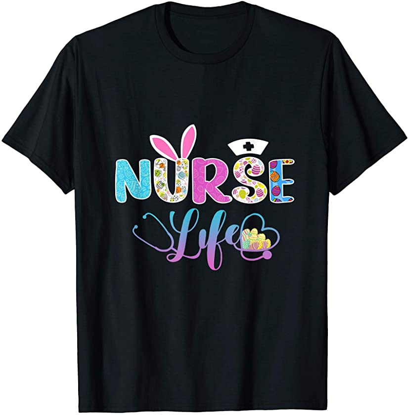 Rabbit Egg Nurse Easter Day Women, Girls, Kids, Nurse Tee T-Shirt