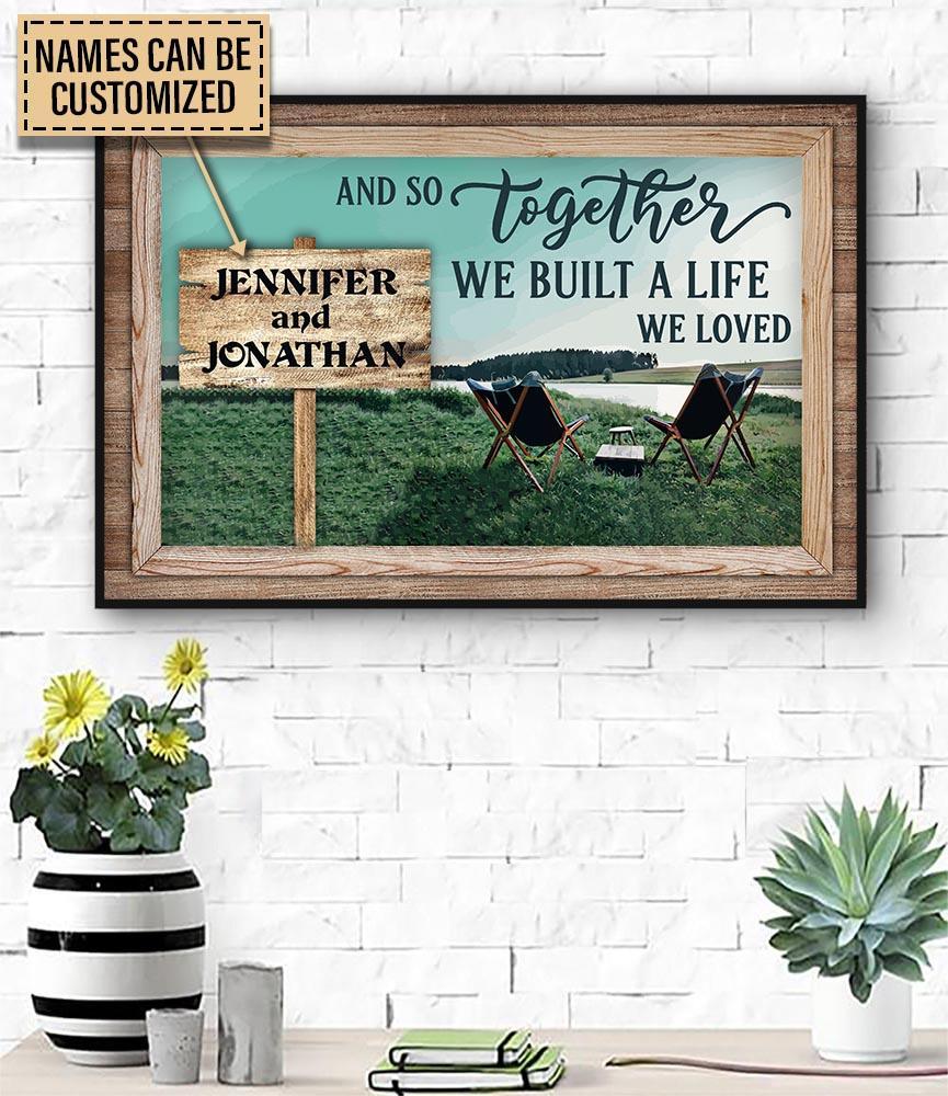 Aeticon Gifts Personalized Camping Together We Build Canvas Mom Dad Gift Home Decor