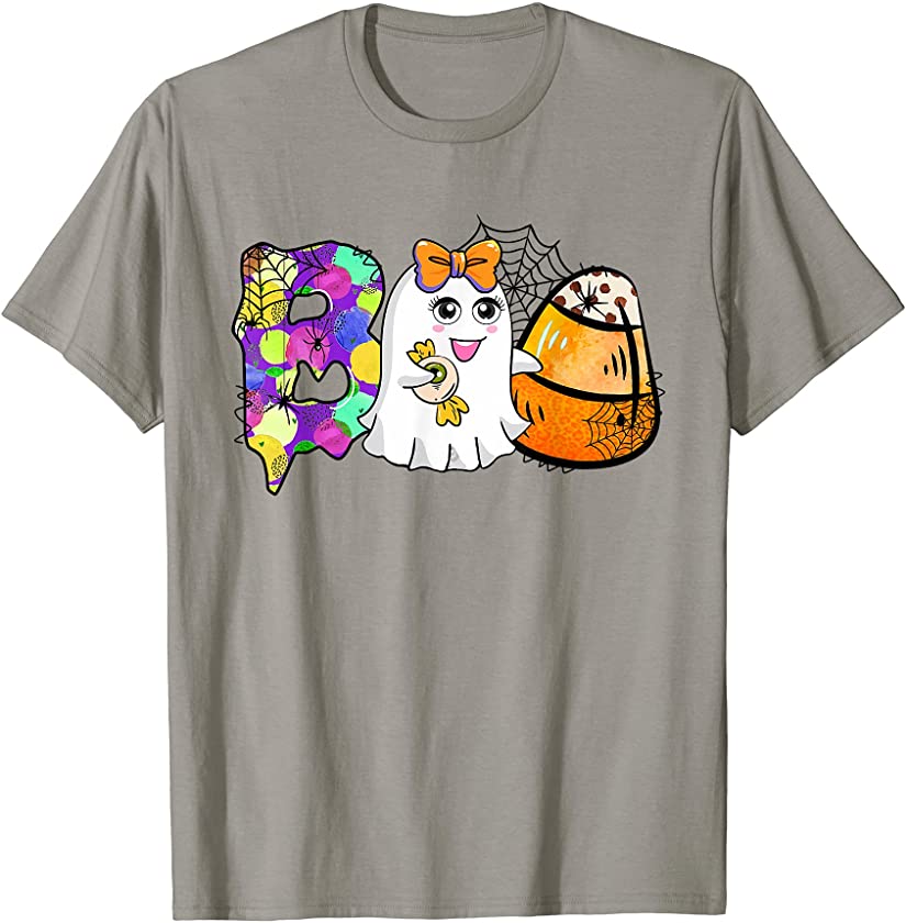 Cute Ghost Boo Halloween Candy Corn Boys Girls Kids Funny T-Shirt