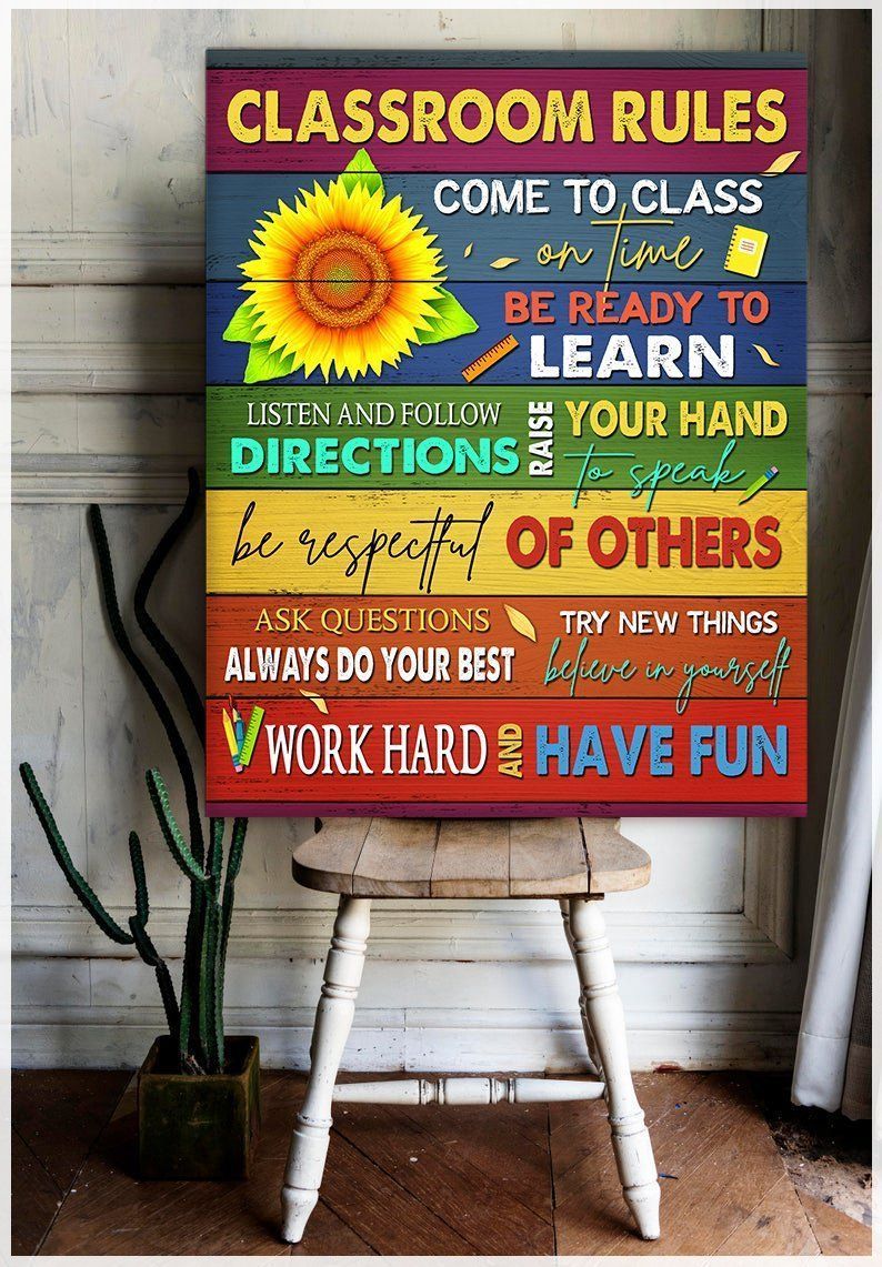 Classroom Rules Always Do Your Best Special Custom Design Canvas Gift