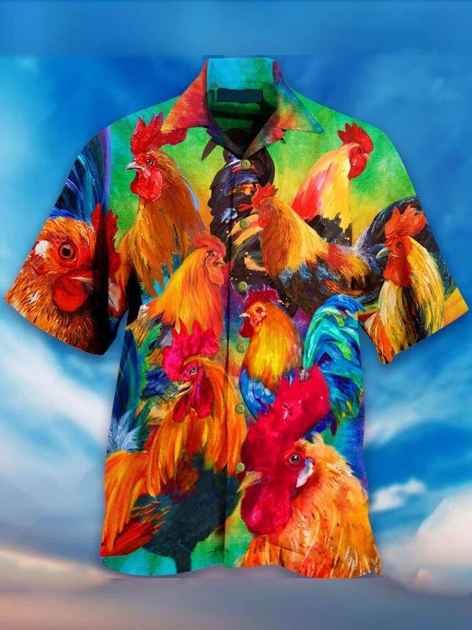 Chicken Pop Art All Over Printed Hawaii Shirt Ha73543