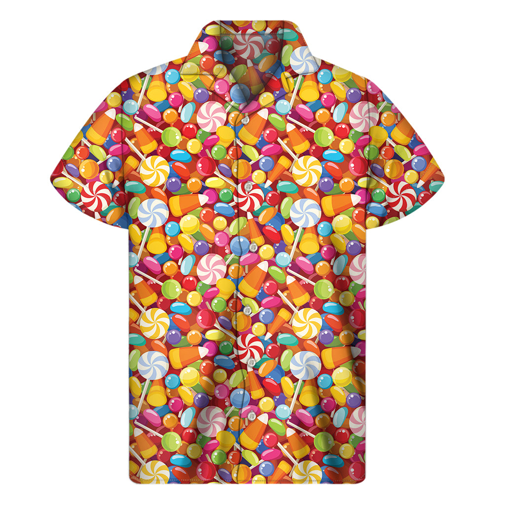 Colorful Candy Pattern Print Men’S Short Sleeve Shirt