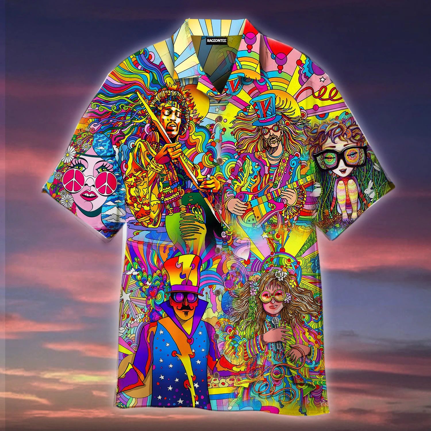 Hippie Music Colorful Hawaii Shirt Unisex Adult Ha62527