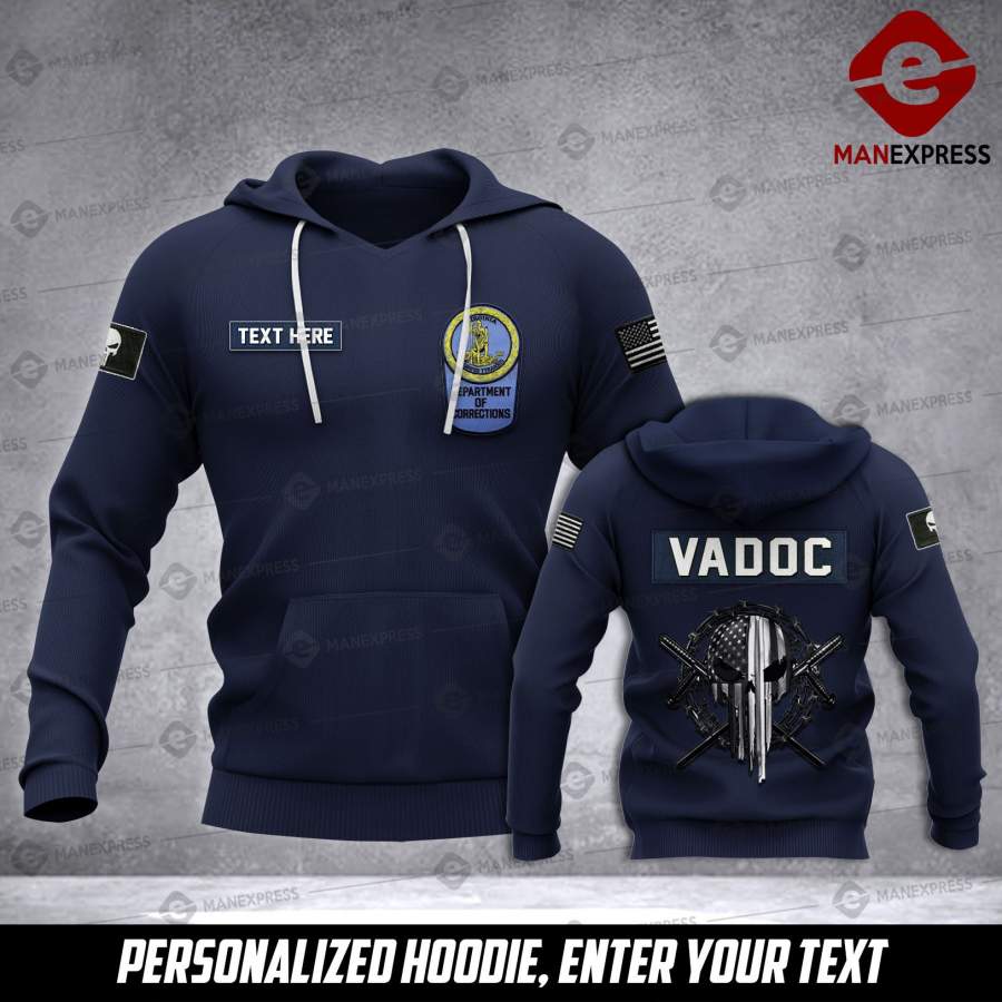 Soldier VADOC- Correctional Officer personalized 3d Printed HOODIE NQA