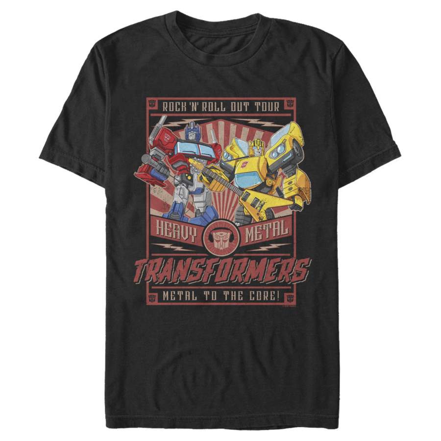 Transformers Men’s Autobot Heavy Metal Poster  T-Shirt