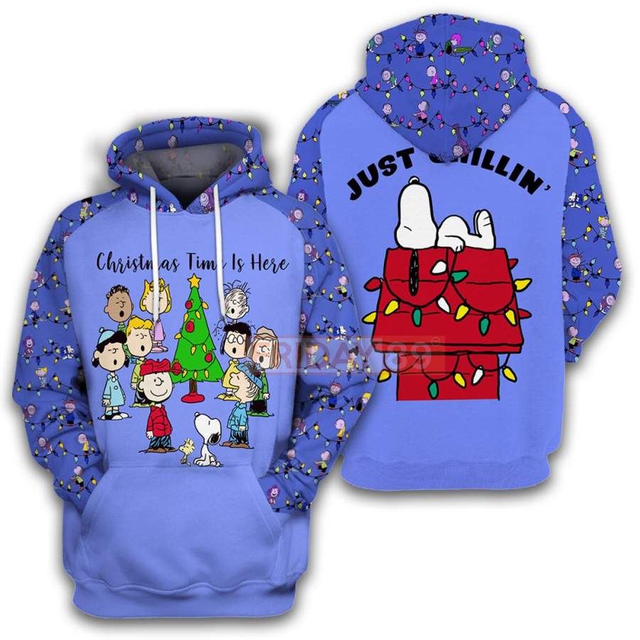 Peanuts Christmas Time Is Here Just Chillin’ Hoodie
