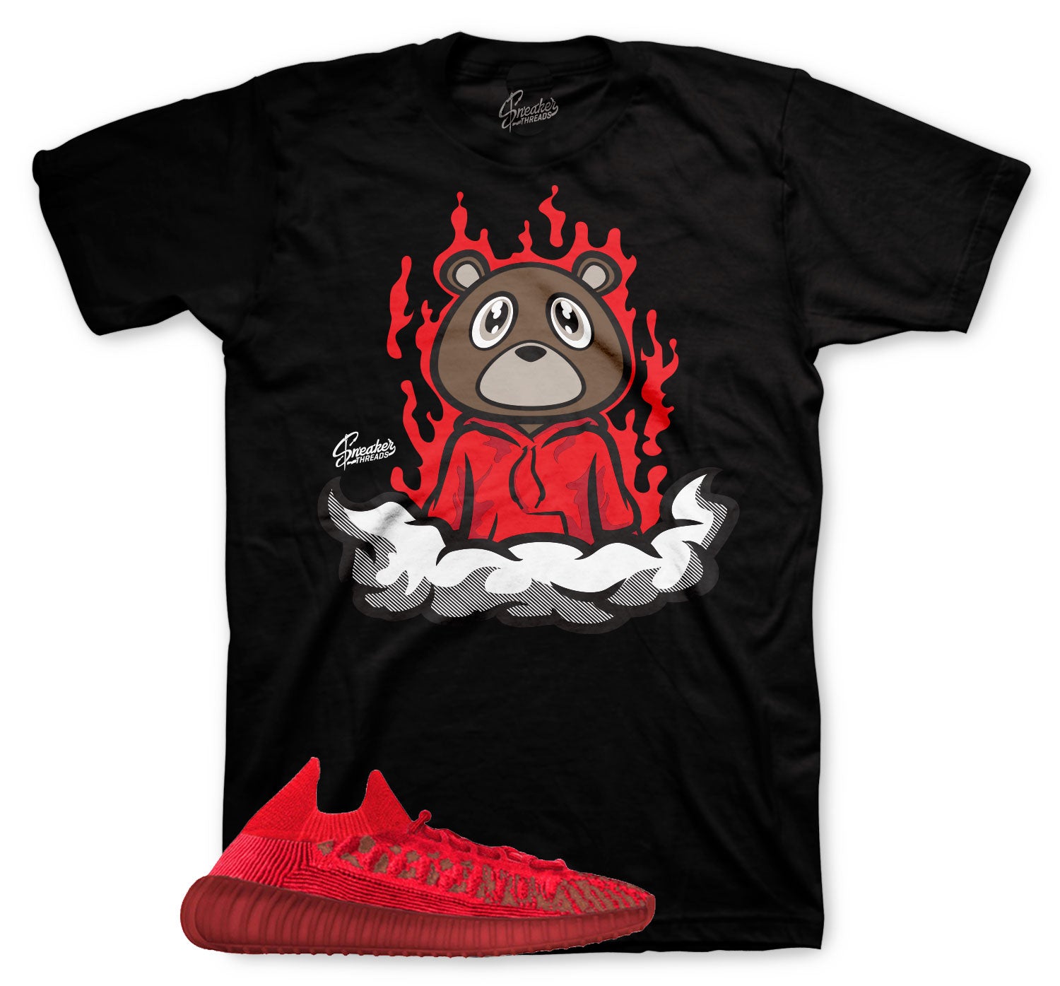 Yeezy 350 Slate Red Fly Bear Shirt