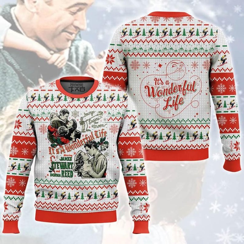 It’s A Wonderful Life Christmas Ugly Sweater, George Bailey Sweatshirt, James Stewart Christmas Shirt, Christmas Party 2025, Christmas Gifts