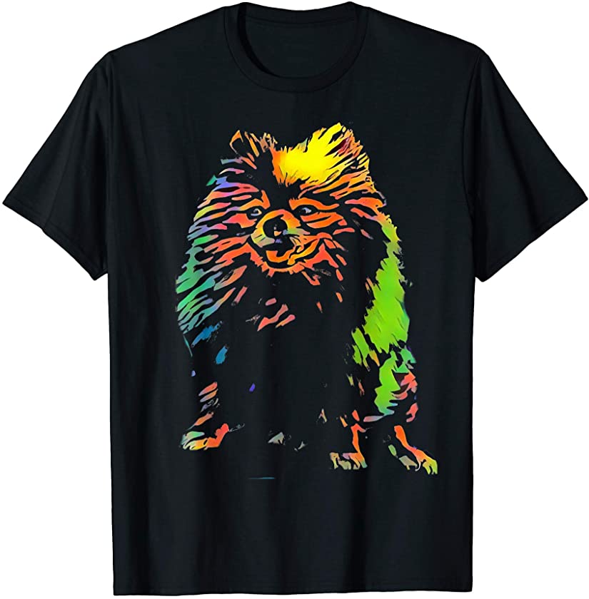 Pomeranian Dog Face Puppy Pop Art T-Shirt